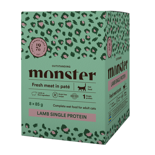 Monster Cat Pouches Adult Lamb 85 g (8-pack)