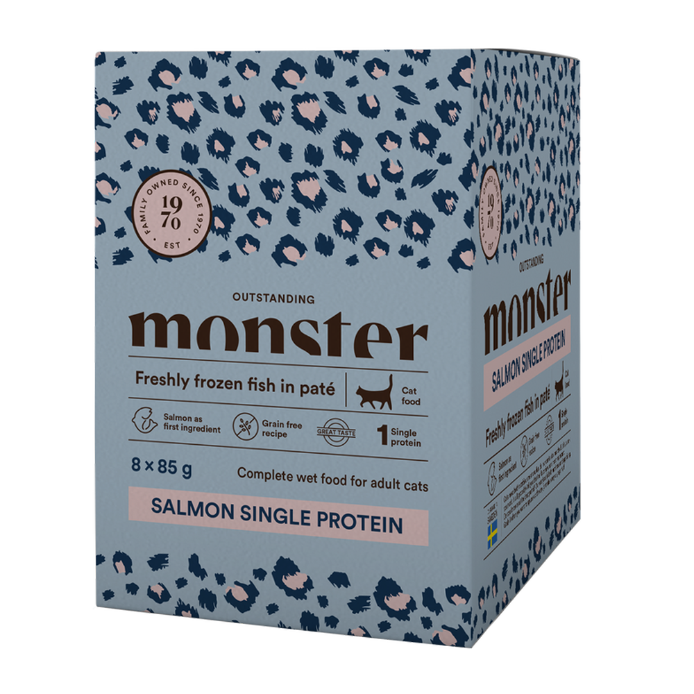 Monster Cat Pouches Adult Salmon - 85 G (8pack)