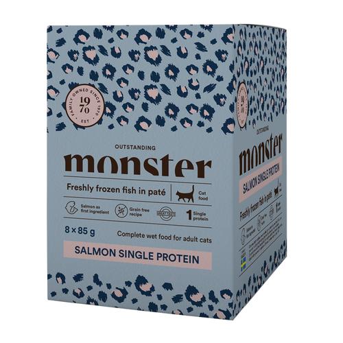 Monster Cat Pouches Adult Salmon - 85 G (8pack)