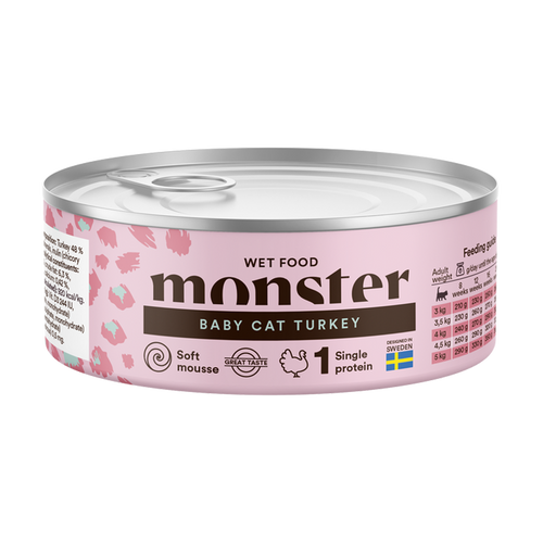 Monster Cat Baby Mousse Burk - 100 g