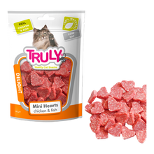 Truly Cat Mini Hearts kyckling & fisk - 50 g