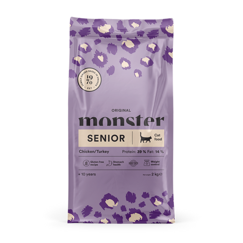 Monster Cat Orig. Senior Chik/Turkey - 2 KG
