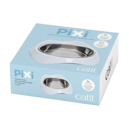 Catit Pixi Skål Rostfri/Vit - 200 ML