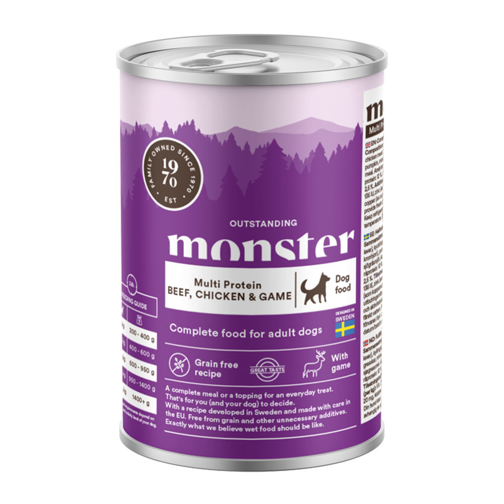 Monster Dog Multi Beef/ Chick/ Game Burk - 400 G