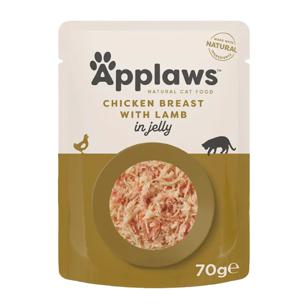 Applaws Katt Påse Kyckling + Lamm Gelé - 70 G