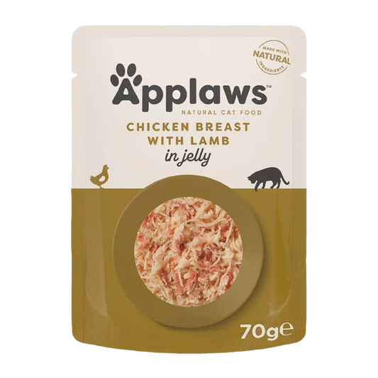 Applaws Katt Påse Kyckling + Lamm Gelé - 70 G