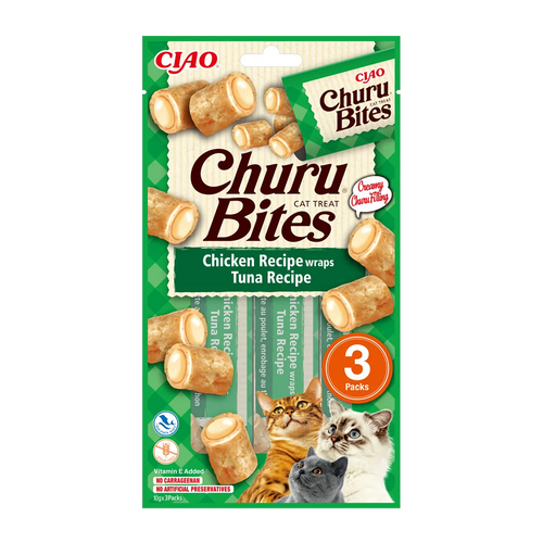 Churu Cat Bites Kyckling & Tonfisk Wrap - 3 ST | Endast 39 kr! - Zoogiganten
