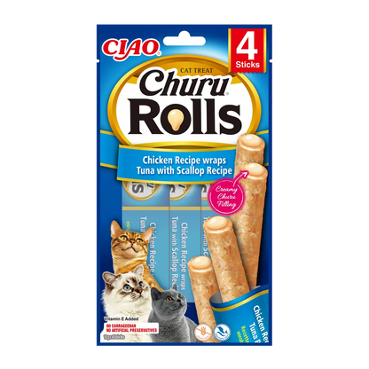 Churu Cat Tonfisk & Nötkött -4 ST | Endast 39 kr! - Zoogiganten