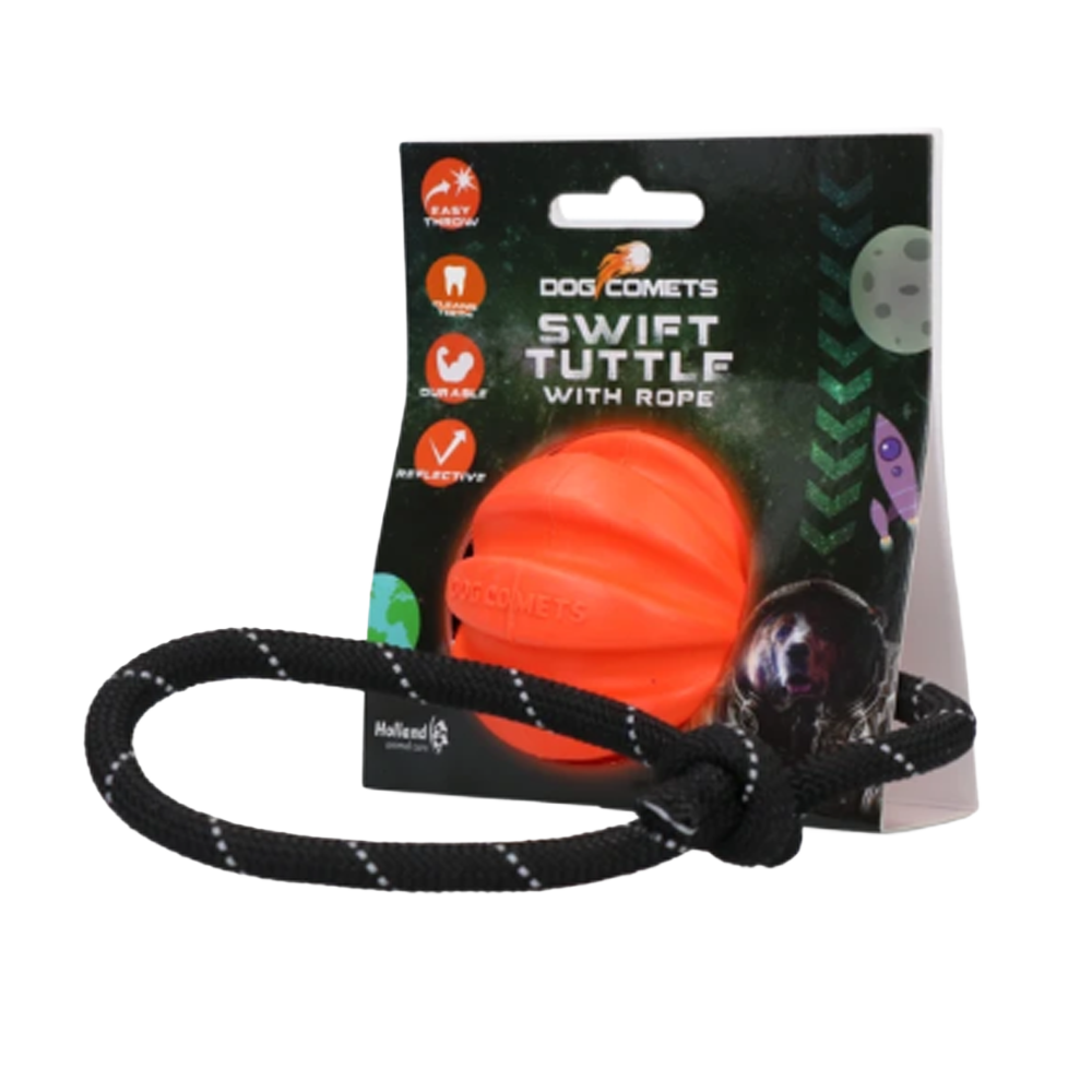 Hund Comets Boll Swift Tuttle With Rope Orange