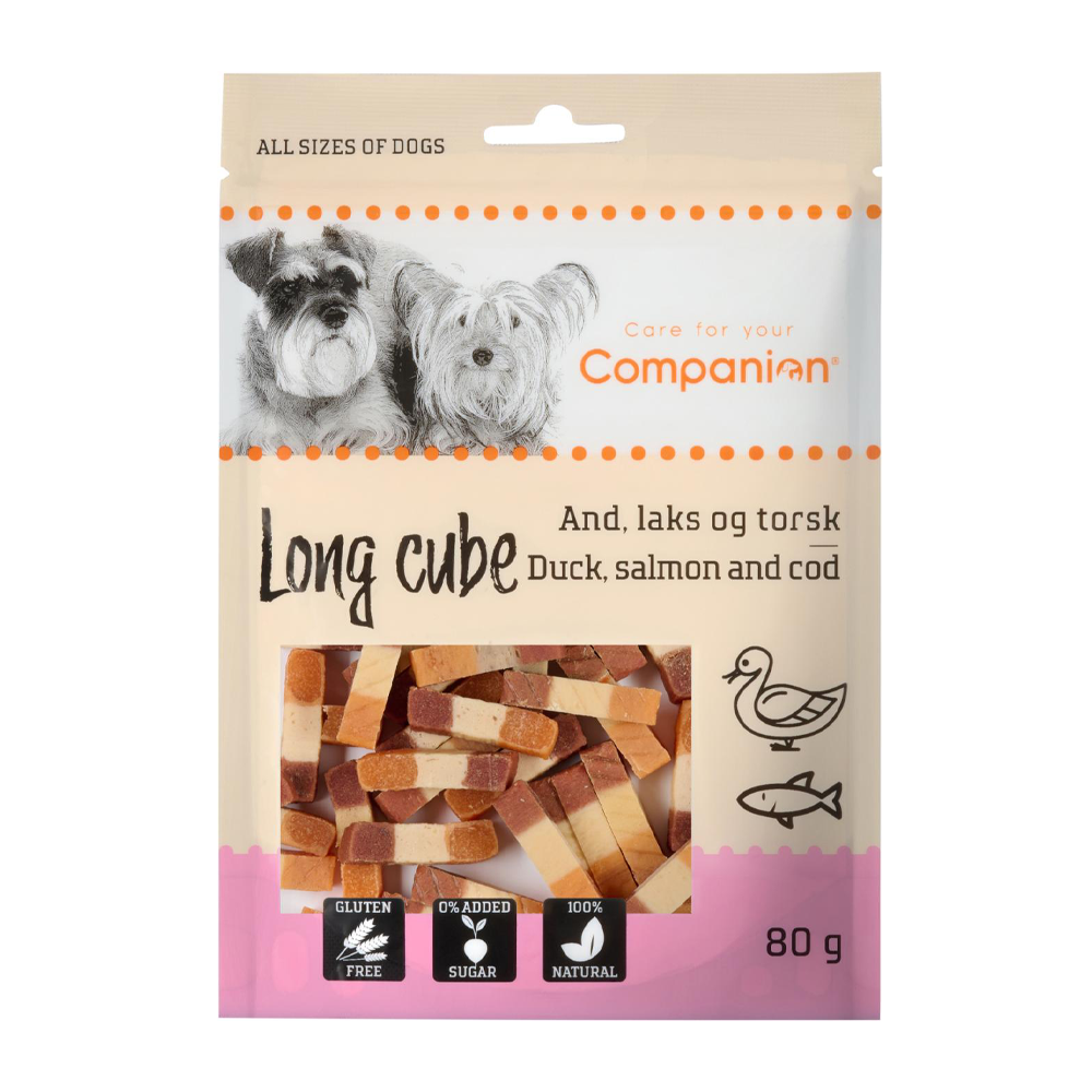 Companion Long Cube anka, lax & torsk - 80 G | Endast 39 kr! - Zoogiganten