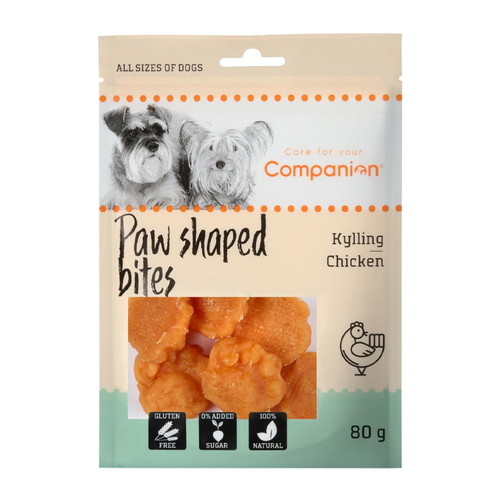 Companion Paw Shape Bites Kyckling - 80 G | Endast 39 kr! - Zoogiganten