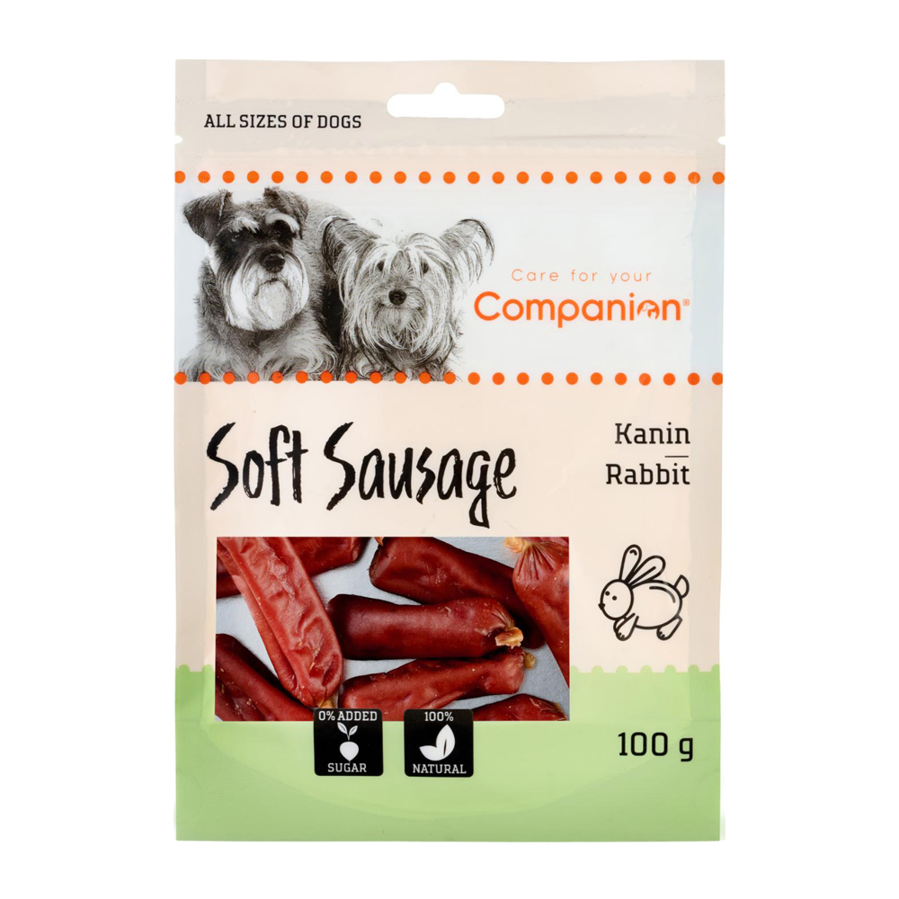 Companion Kanin Short Sausage - 100 G | Endast 39 kr! - Zoogiganten