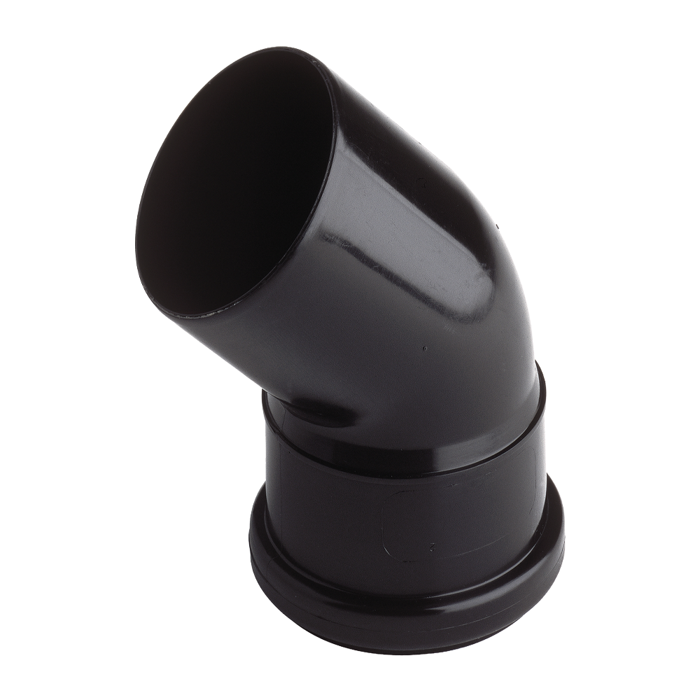 Connection Elbow Dn50 / 45° Svart