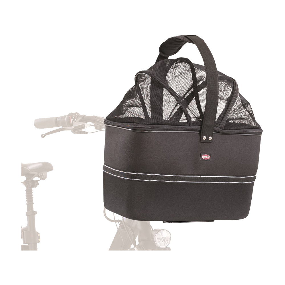 Cykelkorg Front med Nät - Svart