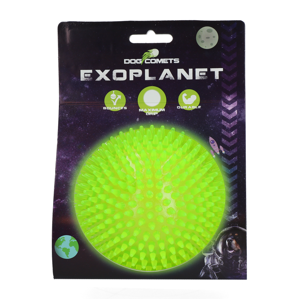 Dog Comets Exoplanet Spiky Boll Large - Grön