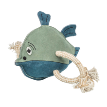 Fisk Läderleksak Läder/Rep - 28 CM