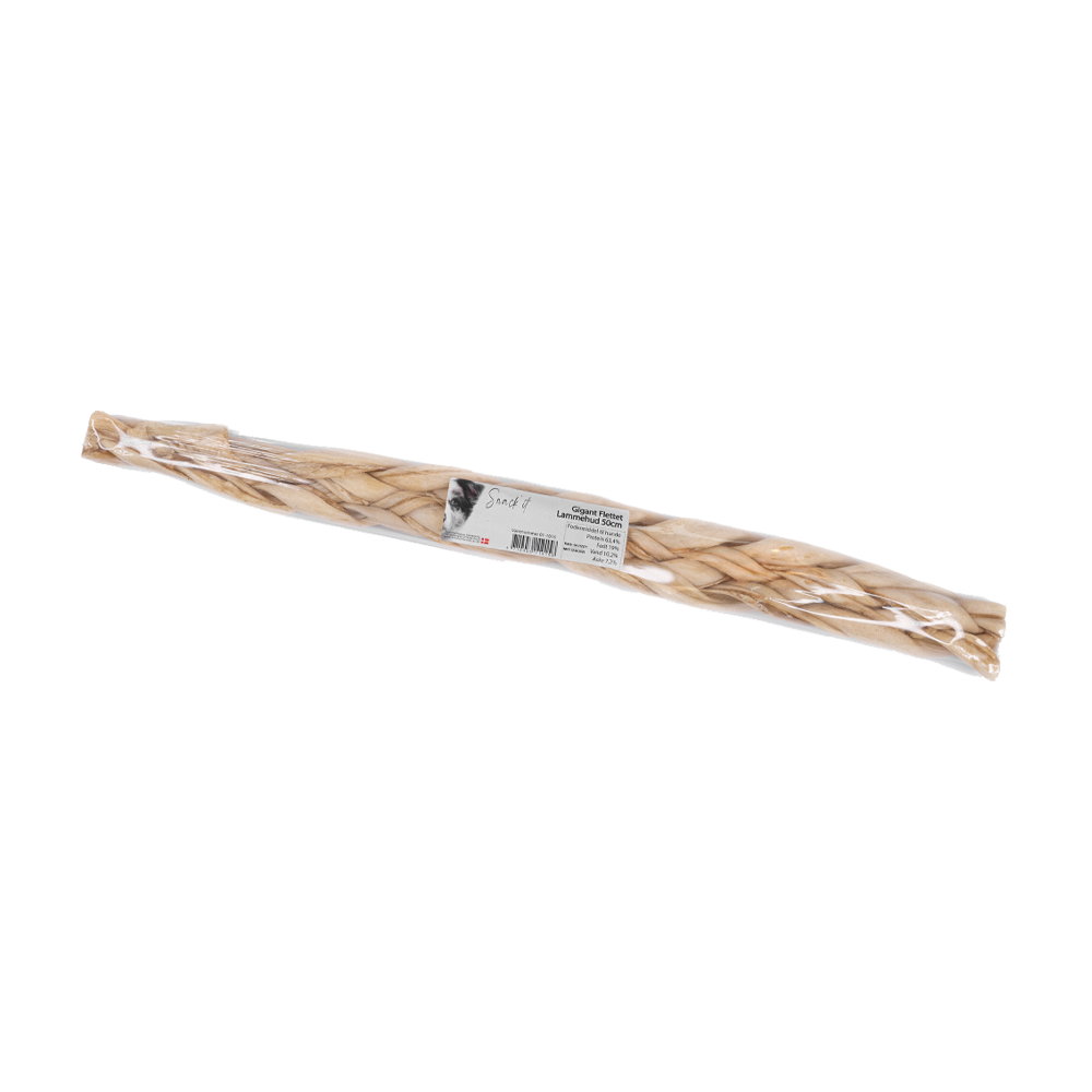 Snackit Gigant Flätad Lammhud - 50 CM | Endast 109 kr! - Zoogiganten