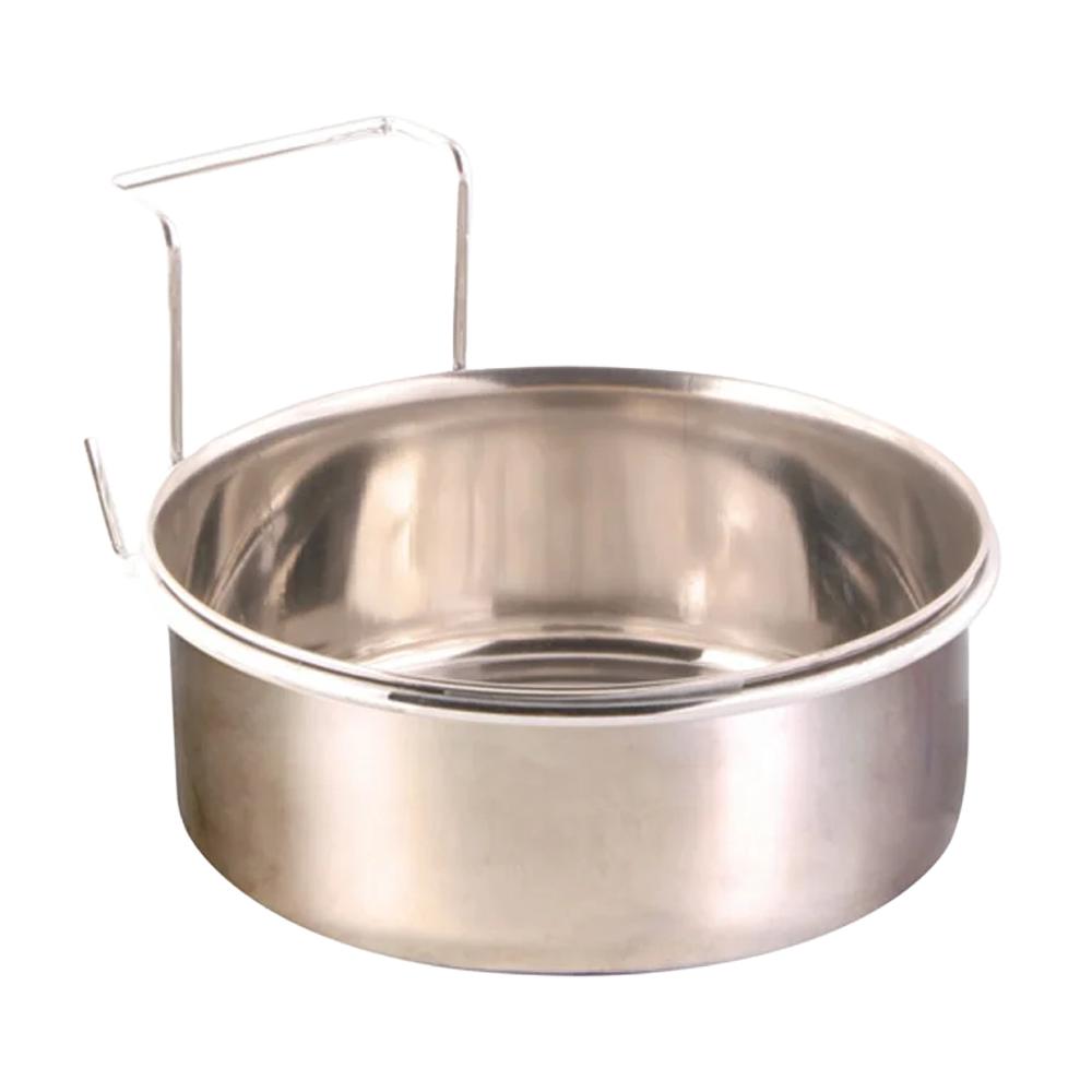 Foderkopp Rostfri med hållare - 900 ML
