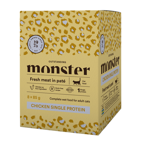 Monster Cat Pouches Adult Chicken 85 g (8-pack)