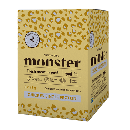 Monster Cat Pouches Adult Chicken 85 g (8-pack)