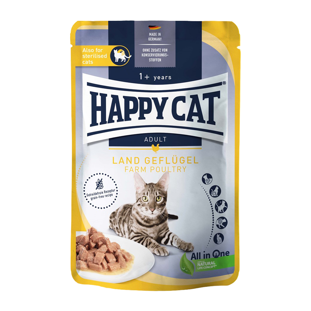 HappyCat våt/sås, fågel - 85 g