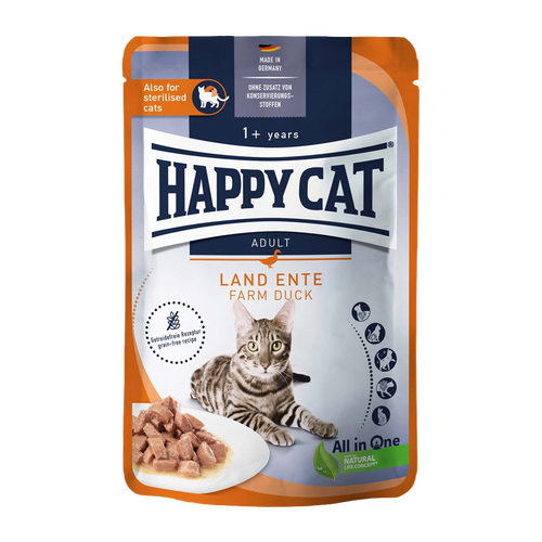 Happycat Våt/Sås Anka - 85 G