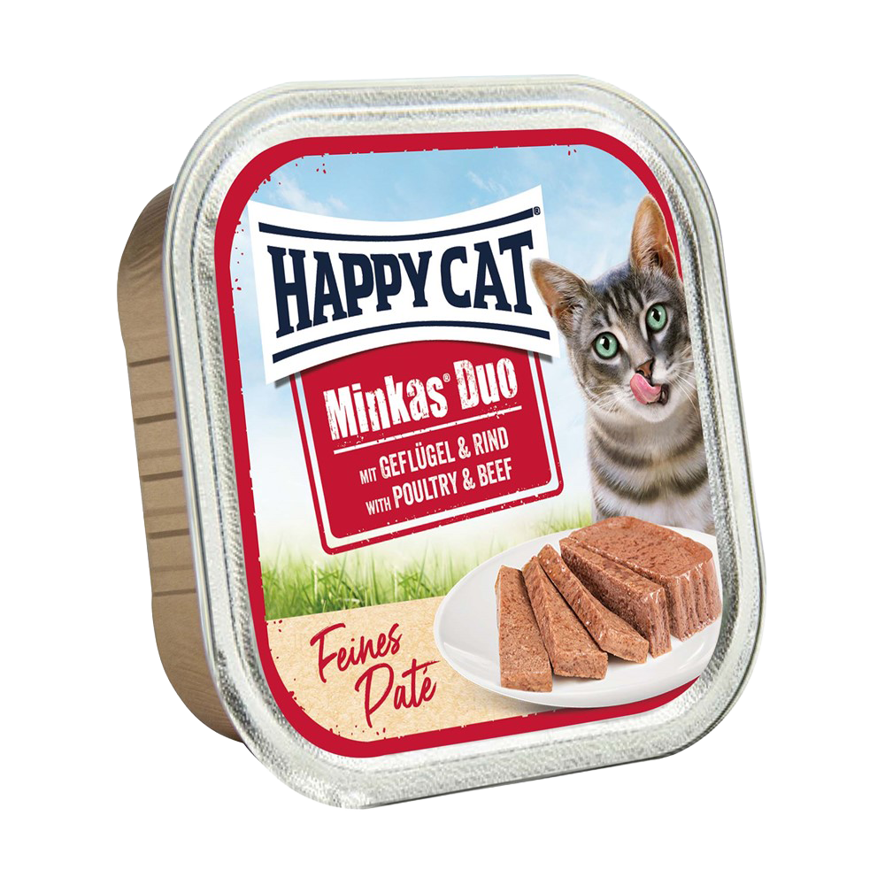 Happycat Duo Meny Paté Fågel & Oxkött - 100 G