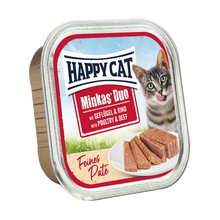 Happycat Duo Meny Paté Fågel & Oxkött - 100 G