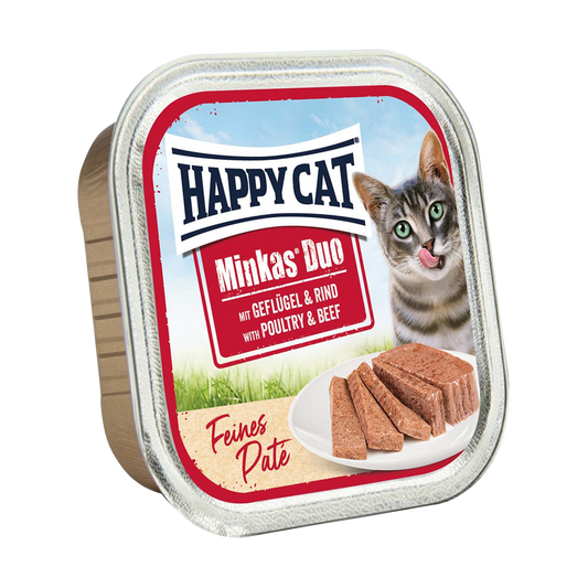 Happycat Duo Meny Paté Fågel & Oxkött - 100 G