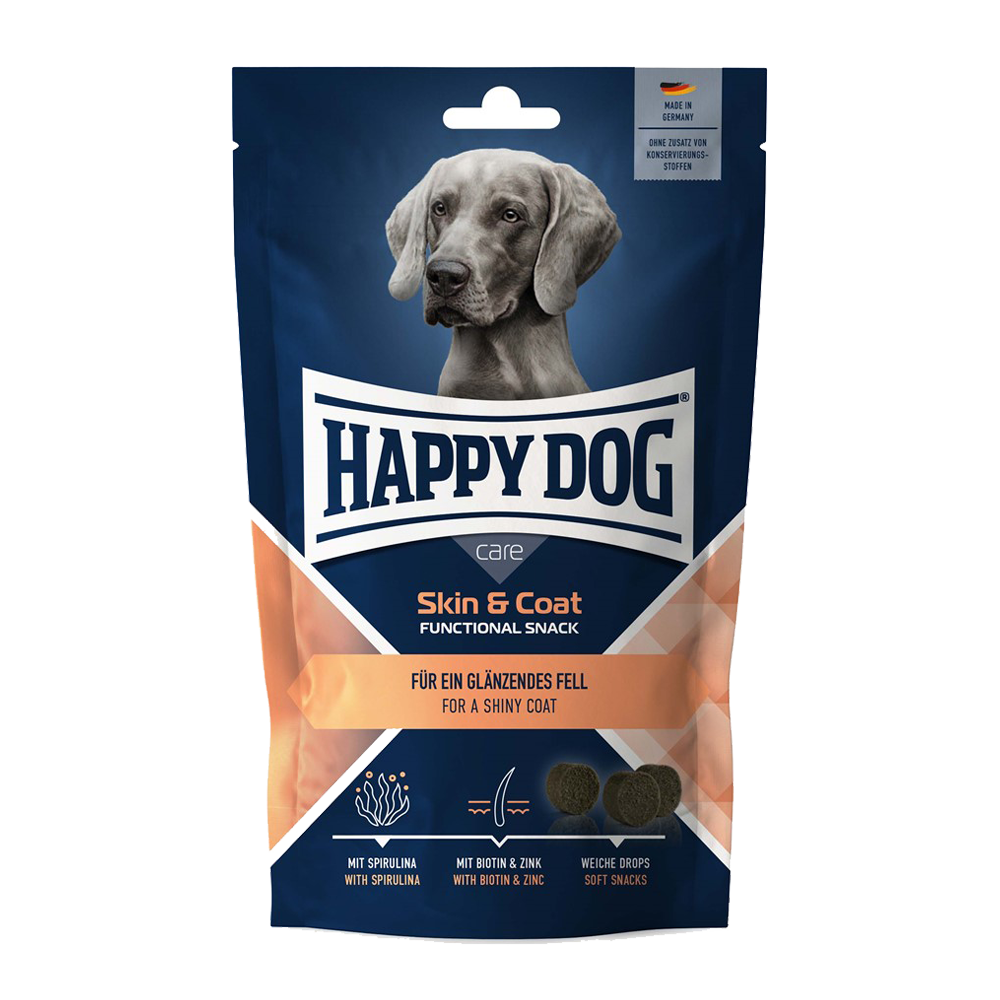 Happy Dog Care Snack Skin & Coat - 100 G | Endast 59 kr! - Zoogiganten