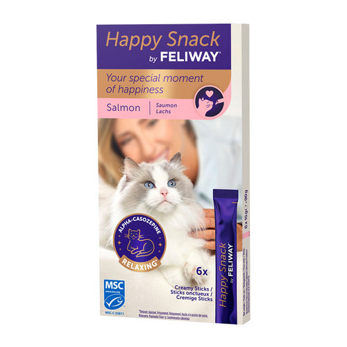 Happy Snack by Feliway Salmon - 6 x 15 g