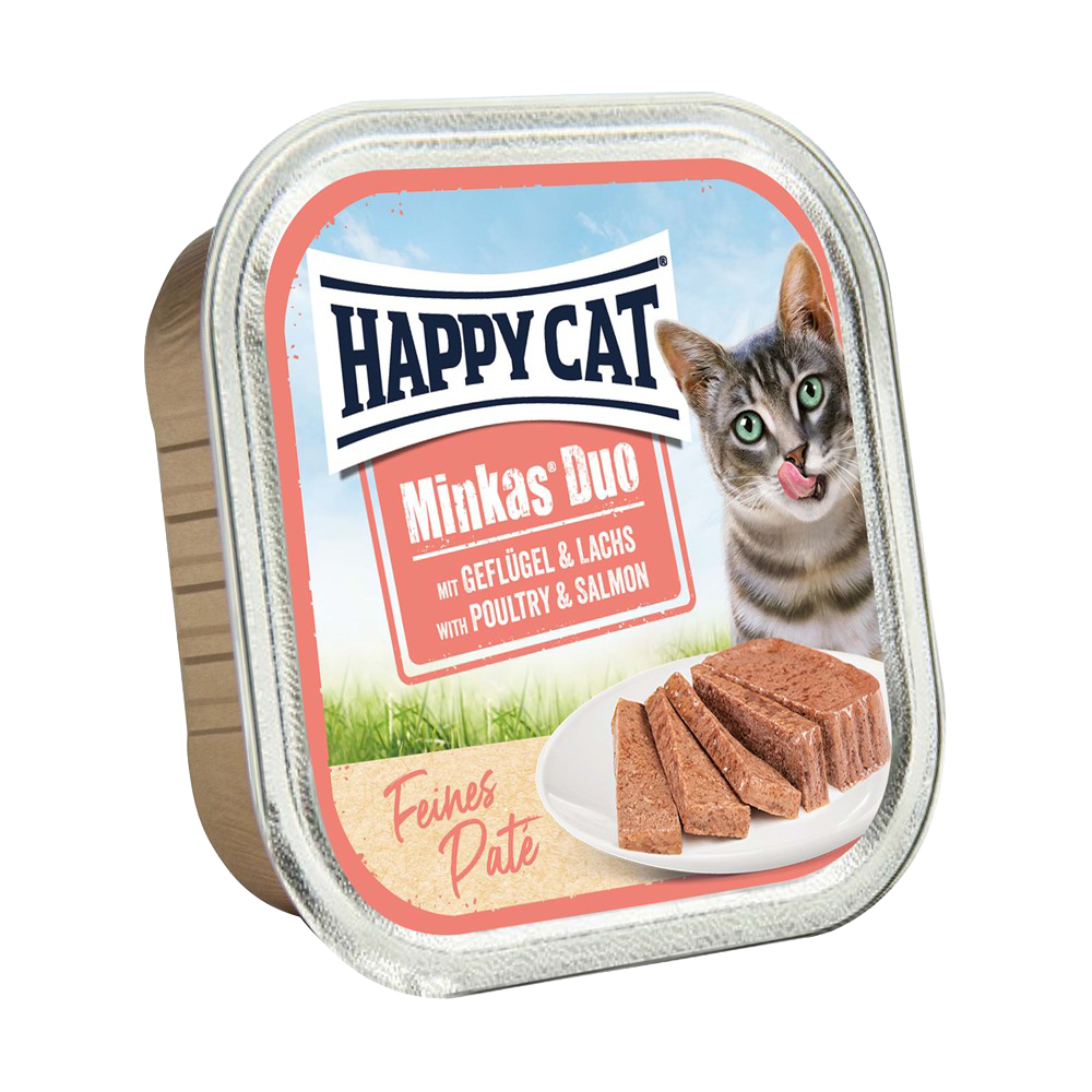 Happy cat Duo Meny Paté Fågel & Lax - 100 G