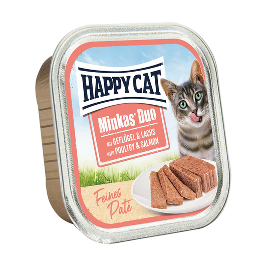 Happy cat Duo Meny Paté Fågel & Lax - 100 G