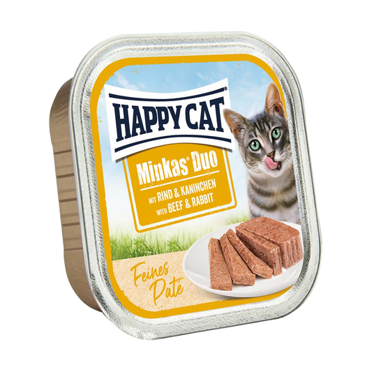 Happycat Duo Meny Paté Oxkött & Kanin - 100 G