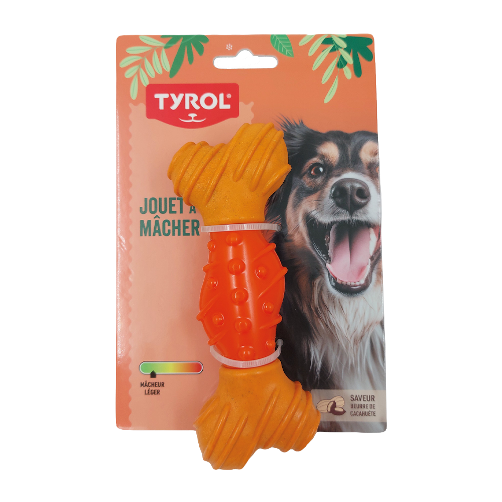 Hundtugg Ben av Bambu/Gummi Small Tyrol - 15 CM