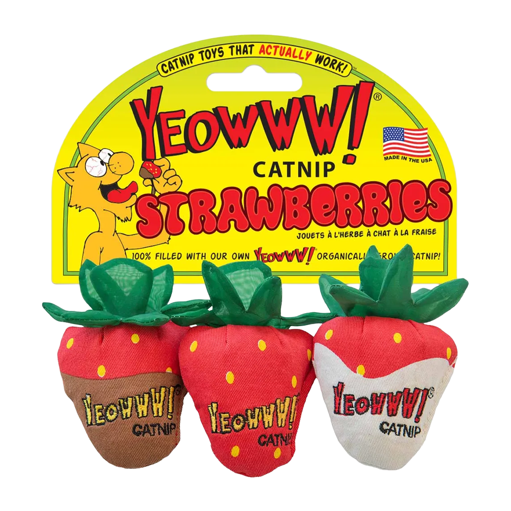 Yeowww Catnip Jordgubbe Mix - 3 ST