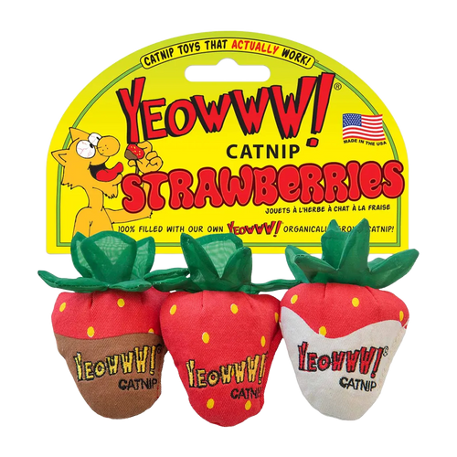 Yeowww Catnip Jordgubbe Mix - 3 ST