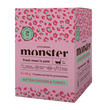 Monster Cat Pouches Kitten Ch/Turk - 85 G