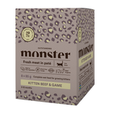 Monster Cat Pouches Kitten Beef/ Game - 85 G