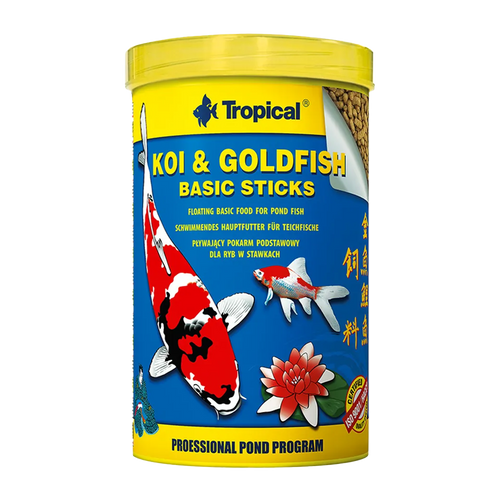 Tropical Koi & Guldfisk Basic Sticks - 1000ML/85G | Endast 69 kr! - Zoogiganten