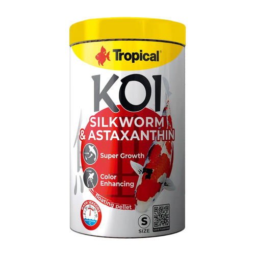 Tropical Koi Silkworm&Astaxanthin Pellet S - 1000ML | Endast 229 kr! - Zoogiganten