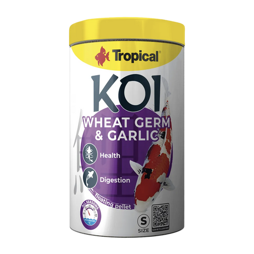 Tropical New Koi Wheat Germ & Garlic Pellet Size S
