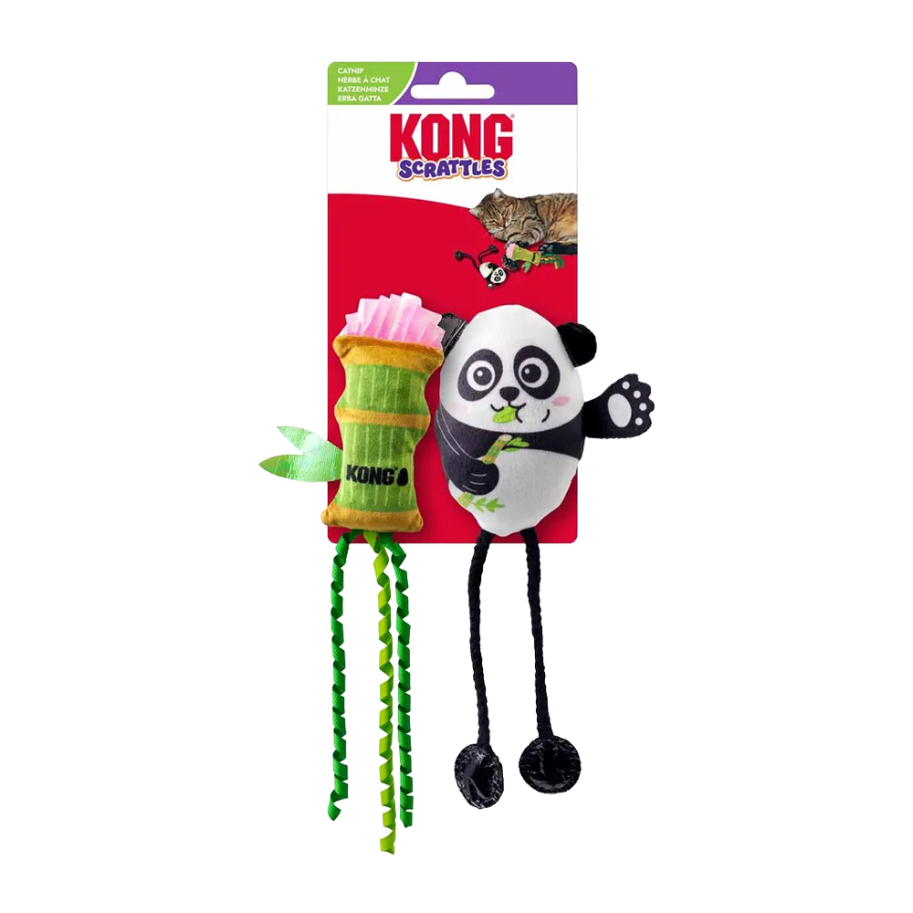 Kong Kattleksak Scrattles Panda 2-Pack