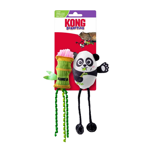 Kong Kattleksak Scrattles Panda 2-Pack