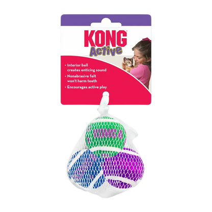 Kong Cat Active Tennisball W/Bells - 4 CM