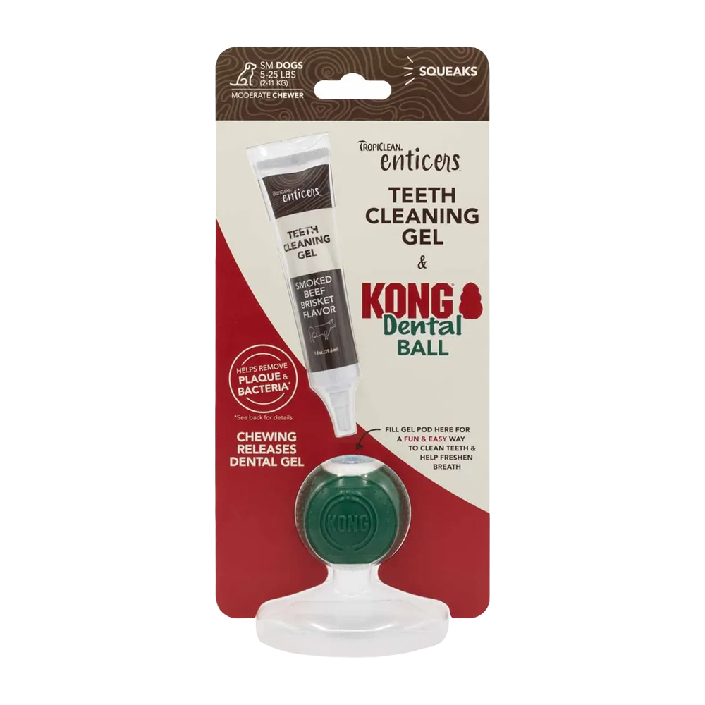 Kong/Tropiclean Denta Ball S för Hund 2 - 11 KG