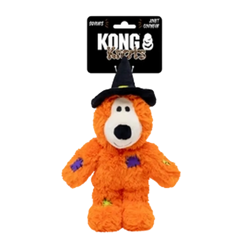 Kong Halloween Wildknots Witch Bear Orange - 22X12X18CM