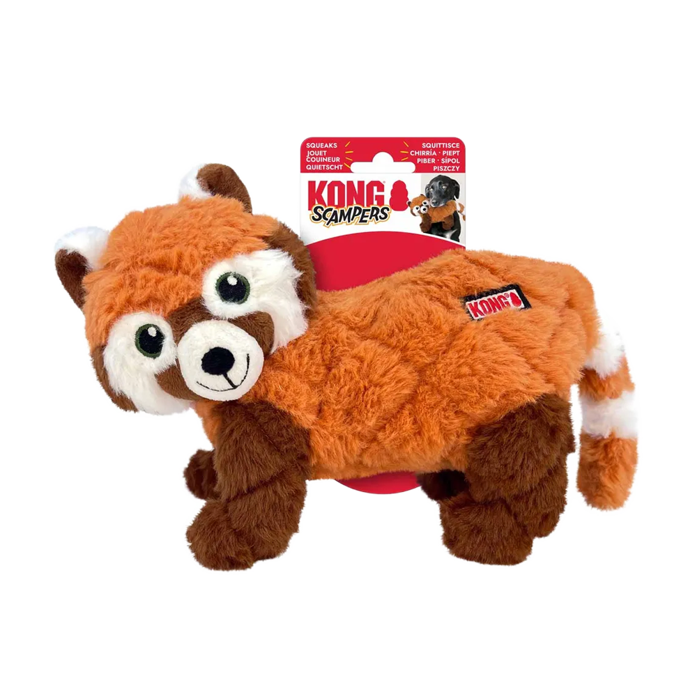 Kong Scampers Panda Röd - Medium