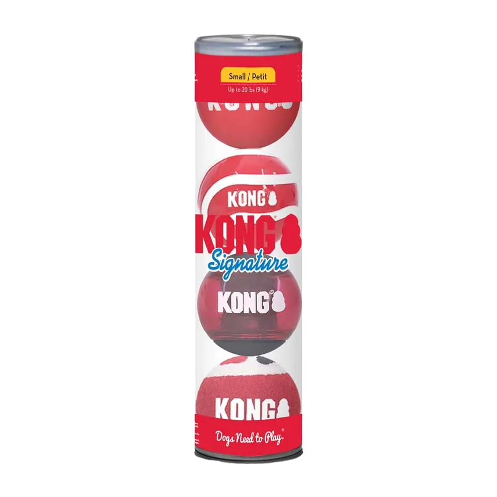 Kong Signature Balls 4 - Pack Small Mix Ö - 5,7 CM