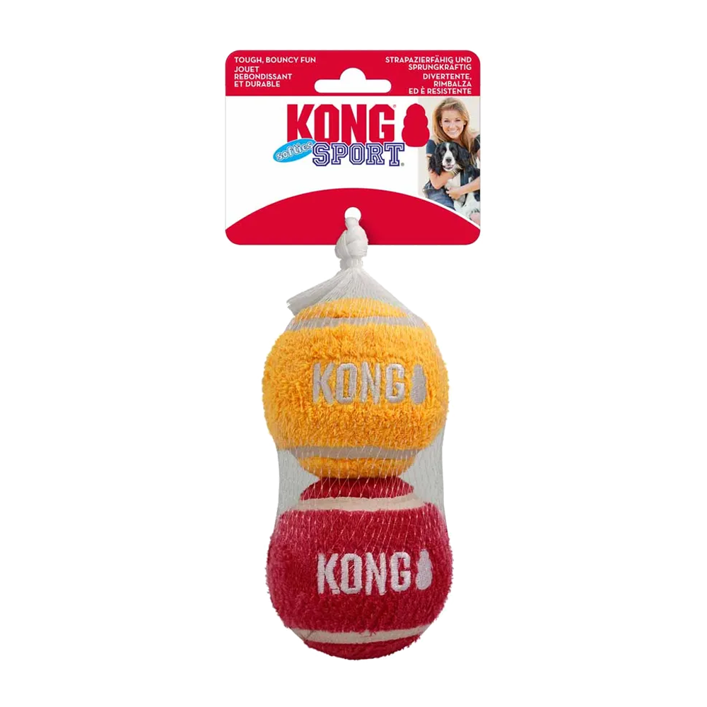 Kong Sport Softies Ball L 2 - Pack Ö - 7,5 CM